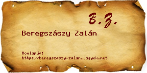 Beregszászy Zalán névjegykártya